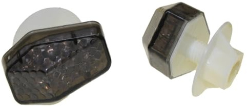 Motorrad Blinker Verkleidungsblinker Raceroll getönt E-geprüft geeignet für Motorrad, Moped, Roller mit passendem M10 Gewinde BZW. Adapter