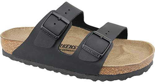 BIRKENSTOCK Classic Arizona Birko-Flor, Unisex-Erwachsene Pantoletten, Schwarz, 40 EU