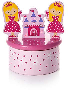 Mousehouse Gifts Baby oder Kinder Rosa Prinzessinnen Spieluhr Spieldose Holz Rosa Prinzessinnen Geschenk