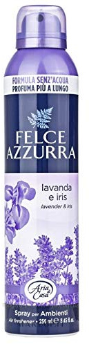 6 x Felce Azzurra Aria Casa rumsfräschare talk och lavendel 250 ml rumsspray doft