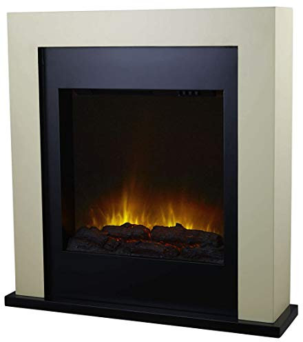 Cheminarte chimenea electrica 2000w crema y negra avoriaz