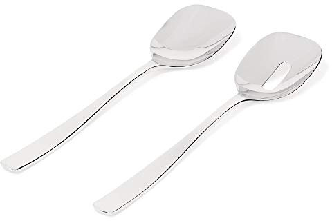 Alessi Knifeforkspoon, Salatbesteck, Silber, 43 x 27.5 x 8.8 cm
