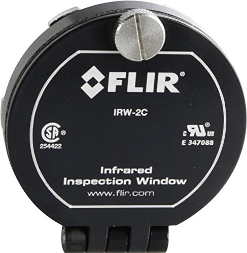 FLIR IR-Inspektionsfenster 2 Zoll, 1 Stück, IRW-2C | Lichtbogenschutz, visuell/thermisch/Fusion, eloxierter Alu-Rahmen, klappbare Abdeckung, Montagekit