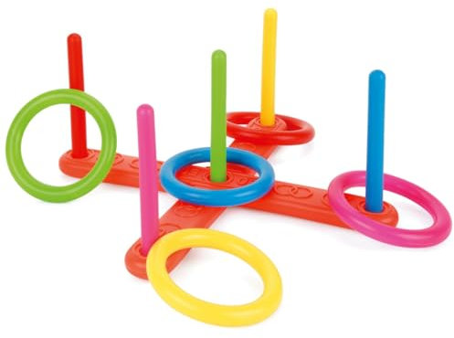 Toyrific Quoits Set, Plastic Ring Toss Game for Kids, Outdoor Use