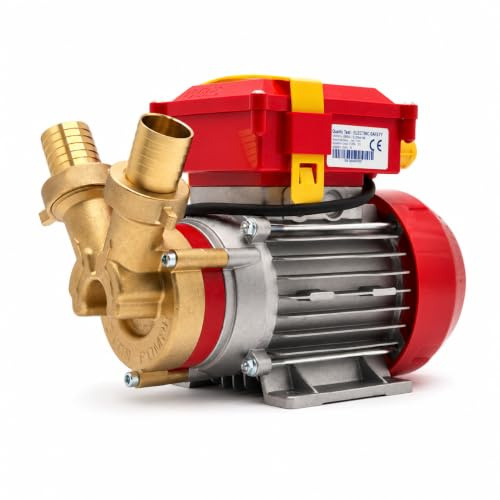 Pompe électrique transfert liquides Autoaspirante bisenso. Rotor à géométrie stellaire. Pompe et Rotor en bronze, arbre en acier inoxydable AISI 304. indiquée pour le transfert de vin, lait, huile, Moût, nettoyants liquides, diesel. Tension 230 V.