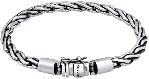 Kuzzoi Silberarmband Herrenarmband aus massivem 925 Silber 335112