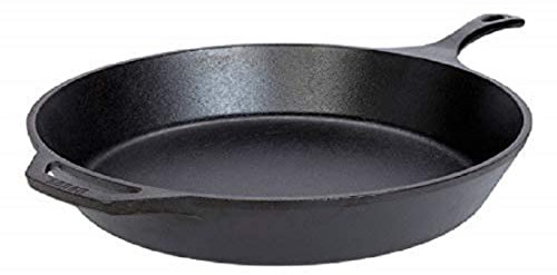 Lodge 38.1 cm / 15 inch Pre-Seasoned Cast Iron Round Skillet/Frying Pan