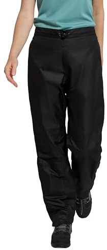 Mountain Warehouse Spray Women Waterproof Overtrousers | Breathable Ladies Short Regular Bottoms with Mesh Lining, Comfy Taped Seams Rain Pants with Half Leg Zip, For Wet Weather