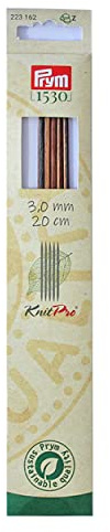 Prym 223142 Strumpfstricknadeln NATURAL farbig 20 cm 3,00 mm