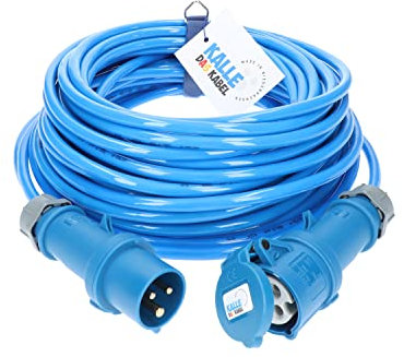 KALLE DAS KABEL CEE-Verlängerung 230V H07BQ-F 3G 2,5 mm² Vollpur-Premium-Leitung für Industrie BAU Boot Womo Camping 10 Meter