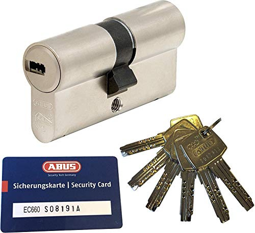 ABUS EC660 Profil-Doppelzylinder Länge (a/b) 30/70mm (c=100mm) mit 6 Schlüssel, mit Sicherungskarte
