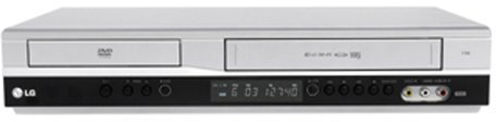 LG V 180 DVD-Player/VHS-Rekorder Kombination (DivX-Zertifiziert) Silber