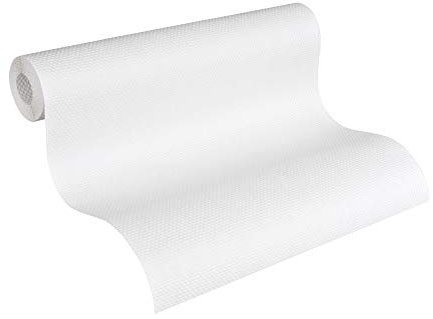 A.S. Création Meistervlies 141019 - Carta da parati in tessuto non tessuto, 10,05 x 0,53 m, colore: Bianco/Verniciabile