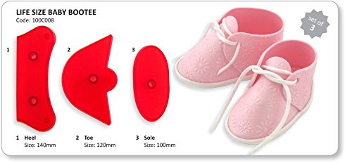JEM - Lebensgroße Babyschühchen / -schühchen – Sugarcraft Ausstechformen