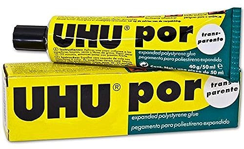 4 x Uhu Por Kleber, selbstklebend – Polystyrolkleber 40 g/50 ml