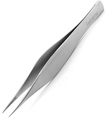 Ketama® | SPLITTERPINZETTE - rostfreier Edelstahl - lange, dünne Spitze - 11cm lang - große Feilchenfeld Pinzette zur Entfernung von Splittern - Präzisionsarbeit - Kosmetik - glatte, gewölbte Griffe