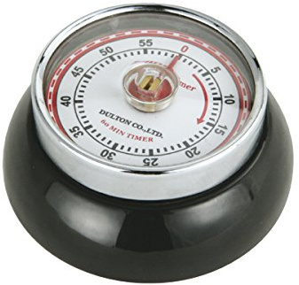 Zassenhaus kökstimer SPEED, svart, 7 cm x 3 cm, analog tidsvisning med larmfunktion, nedräkningsklockan hjälper till med scheman vid matlagning eller bakning
