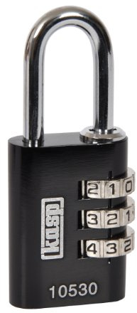 Kasp K10520BLAD Lucchetti a combinazione, alluminio, 20 mm, neri