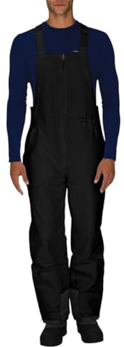 Arctix Men's Essential Insulated Bib Overalls, Black, XX-Large/34 Inseam