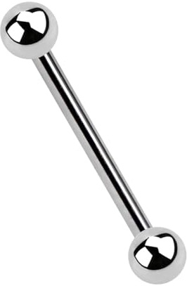 Titan Piercing Stab, Barbell in 1,6 mm Stärke mit 2 Titan Kugeln