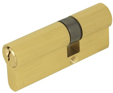 DOMINO Profilzylinder Schließzylinder DMO 36/66 Zylinderschloss | Türschloss | Schloss mit 3 Schlüsseln | Einsteckschloss | Haustür-Schloss | Mehr als 25.000 Zyklen | Gold
