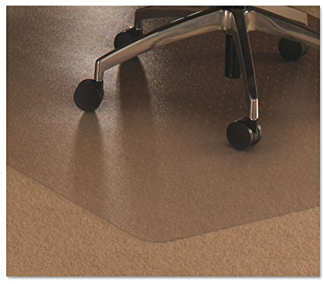 Floortex Bodenschutzmatte | Bürostuhlunterlage ultimat | 120 x 150 cm | aus Original Polycarbonat | transparent | rechteckig | TÜV Zertifiziert | für nieder- & mittelflorige Teppichböden