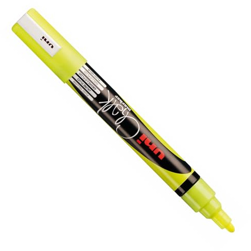 ROTULADOR Uni Chalk 5 M Amarillo Flúor