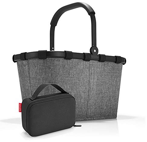 Set carrybag BK, thermocase OY, SBKOY Einkaufskorb mit Kleiner K?hltasche, Twist Silver + Black (70527003)