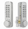 Keyless Door Lock with Mechanical Code Lock, Waterproof Retro Style 4 to 7 Password Lock Suitable, For Garage Hotel Office Studio Warehouse Beer