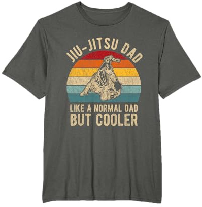 Retro Jiu-Jitsu Father BJJ Dad Shirt Maglietta