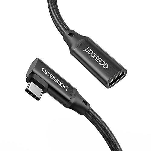aceyoon USB C Verlängerung 0.5m, 240W USB C 3.2 Kabel Verlängerung unterstützt PD Schnellladung 20Gbps/Gen2 und 4K@60Hz Videoübertragung USB Typ C Verlängerung für MacBook, für Galaxy S23/S22 usw