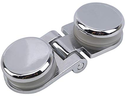 Puntal de Gas, Plantilla, Mampara de Ducha de Aleación de Zinc, Bisagra de Vidrio Sin Marco Embutir, Cubierta Decorativa, Accesorios de Cromo Redondo (Color: 459881)