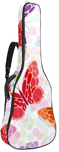 Akustikgitarrentasche Wasserdicht Gitarren Rucksack Dicke Weich Gepolstert Gelb Weiß Orange Stern Muster Nacht Konzertgitarre Tasche, Farbe7, 42.9x16.9x4.7 in, Taschen-Organizer