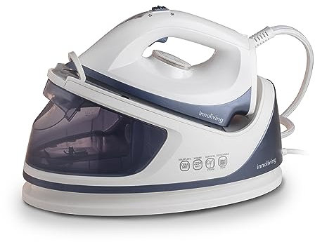 Innoliving Ferro da Stiro con Generatore Vapore Continuo INN-681, Potenza 2250W, Serbatoio da 1.1Litri, Pressione Vapore 3,5 Bar, con Funzione Anticalcare e Piastra in Ceramica