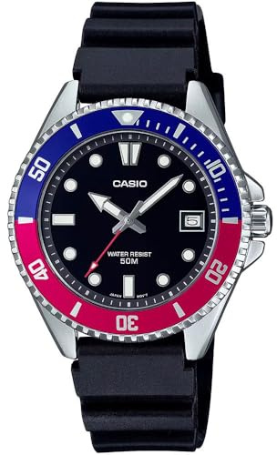 Casio Reloj Hombre Analogico Cuarzo con Correa de Resina MDV-10-1A2VDF