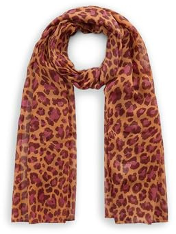 CODELLO Schal aus recyceltem Polyester mit farbigem Leo-Print