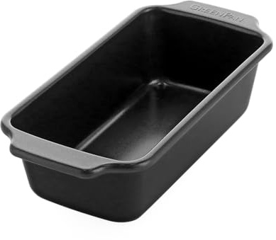 GreenPan Bistro Kastenform 22 x 11,5 cm, Kuchenbackform, Gesunde Keramik-Antihaftbeschichtung, PFAS-frei, Langlebiges Backgeschirr, Kratzfest, Flacher Boden, Vielseitig, Leicht zu reinigen, Schwarz