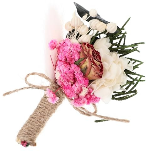 STOBAZA Hochzeitsanstecker Aus Trockenblumen Elegante Boutonniere Für Braut Und Bräutigam Robuste Langlebige Dekoration Für Hochzeiten Jubiläen Zeremonien Künstliche Blüten Für