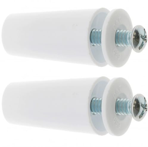 cyclingcolors 2x Ferma lama finale per tapparella conico 60mm Ø22mm in PVC con rondella e vite Tenda Finestra Avvolgitore Svolgitore Cassonetto Carpenteria, bianco