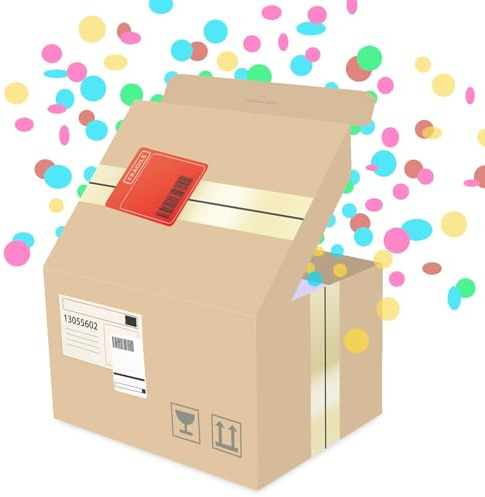 FETTIPOP Geschenkbox (Prank-Postbox), Explodierende Konfetti Geschenkkartons, Überraschung Pop Up Explosion Geschenkverpackungen