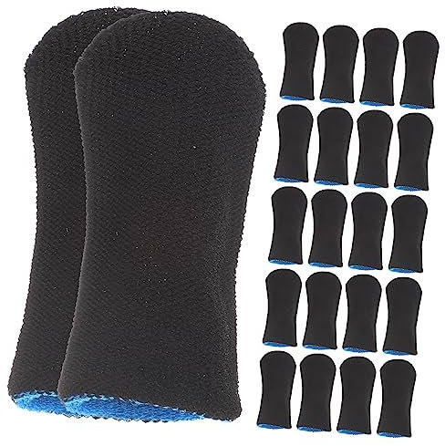 KALLORY 10Paires Manchons de Doigts Antidérapants et Respirants pour Protection Écran Sensible Couverture pour Joueurs Actifs