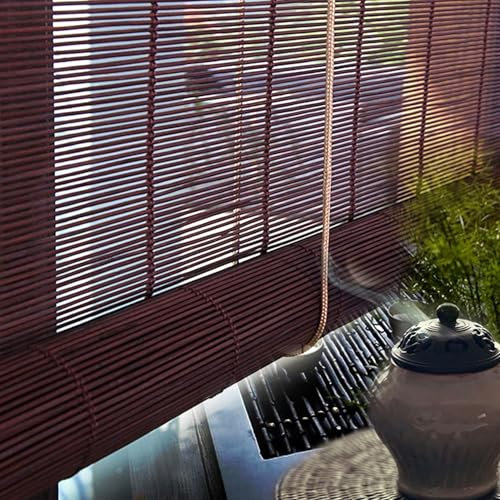 Anpassbarer natürlicher Bambus-Fensterschirm – Bambusvorhang für Sonnenschutz, ideal für den Innen- und Außenbereich, Garten und Pavillon, stilvolle und umweltfreundliche Dekoration.