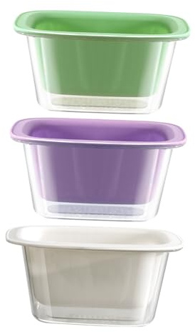 Healifty 3 Pièces Double Layer Strainer Colander Bowl Set Plastic Kitchen Basket For Washing And Draining Fruits Vegetables Rice With Quick Drainage And Stackable Design