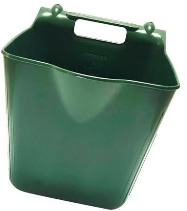 Folpus Mangeoire Suspendue Polyvalente, Légère et Renforcée en PP pour Chevaux, Chèvres et Chiens, avec échelles Graduées, 14l