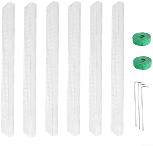 Poste de plástico compatible con musgo para entrenamiento vertical de interiores para plantas trepadoras, incluyendo Philodendron Pothos Monstera e hiedra inglesa (6 unidades x 6 x 2)