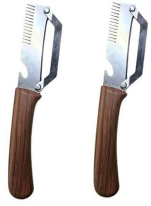 Coltelli Pelanti Multifunzione, 2-pack Coltello Pelapatto multifunzionale Con Manico e Apribottiglie, Pelapatate Patate e Verdure, Utensile Da Cucina per Frutta e Verdura, Carot, Patate