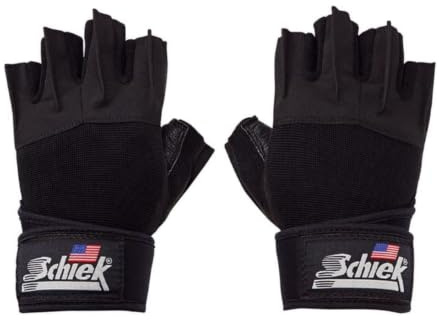 Schiek Sports 540 Platinum tyngdlyftningshandskar för kvinnor och män, halkfria handledsbandage