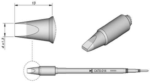 JBC C470016 Lötspitze für T470