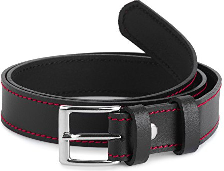 Ladeheid Kinder Gürtel Ledergürtel Mode Accessoire für Kinder Jungen Gürtel mit Schnalle 2,5 cm Breit K1D5