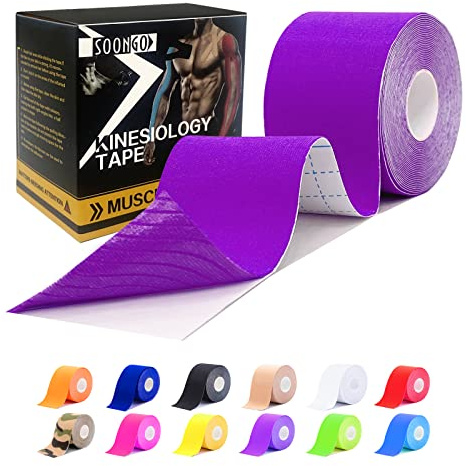 SOONGO Kinesiologie Tape Physio Muskeln Wasserfest Sport Tape Elastische Bandage Gute Hypoallergen